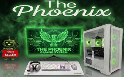 ~THE PHOENIX Performance Plus Bundle~ Gaming PC Desktop VR Gaming Capable| Powered by Intel i7-8500 @3.0 GHz CPU and 3060 Graphics Card|32GB DDR4 RAM, 1TB NVME SSD +256GB SSD, WiFi Ready + Windows 11 Pro