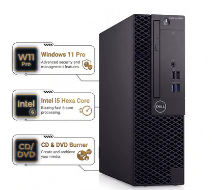 Dell OptiPlex 3060 SFF Desktop Computer PC: Intel i5-8500 (Renewed)