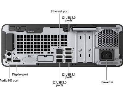 HP ProDesk 400-G5 Desktop Computer PC: Intel i5-8500 (Renewed) Free Keyboard & Mouse included