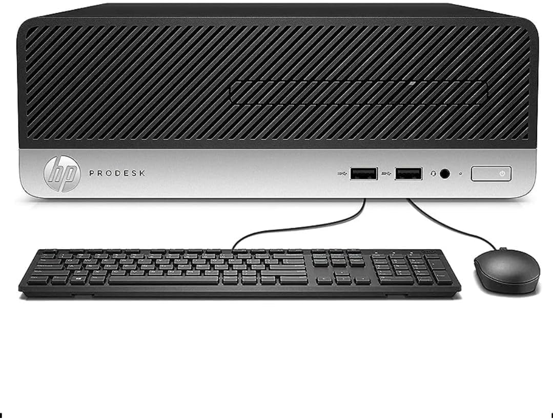 HP ProDesk 400-G5 Desktop Computer PC: Intel i5-8500 (Renewed) Free Keyboard & Mouse included